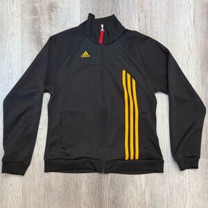 Adidas Vintage Soccer Deutschland Track Jacket Women’s size S Y2K Black Yellow